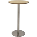 RAPIDLINE DRY BAR TABLE 600 X 1050MM NATURAL OAK TABLE TOP  STAINLESS STEEL BASE