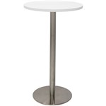 RAPIDLINE DRY BAR TABLE 600 X 1050MM NATURAL WHITE TABLE TOP  STAINLESS STEEL BASE