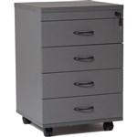 RAPID WORKER MOBILE PEDESTAL 4DRAWER LOCKABLE 690 X 465 X 447MM IRONSTONE