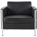 RAPIDLINE ECLIPSE LOUNGE CHAIR 1 SEATER BLACK PU