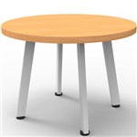 RAPIDLINE ETERNITY COFFEE TABLE 600MM DIA BEECHWHITE SATIN