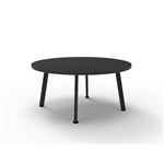 RAPIDLINE ETERNITY ROUND COFFEE TABLE 900 X 450MM BLACK TOP AND BLACK PC FRAME