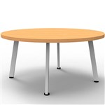 RAPIDLINE ETERNITY COFFEE TABLE 900MM DIA BEECHWHITE SATIN