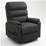 RAPIDLINE HOME ELEVATE GEORGIA LIFT CHAIR TRIPLE MOTOR MEDIUM LEATHER GREY