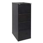 GO STEEL FILING CABINET 4 DRAWERS 460 X 620 X 1321MM BLACK RIPPLE