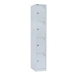 GO STEEL 4 DOOR LOCKER 455 X 305 X 1830MM SILVER GREY