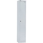 GO STEEL LOCKER 1 DOOR 305 X 455 X 1830MM WITH BUTTERFLY LOCK SILVER GREY