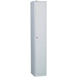 GO STEEL LOCKER 1 DOOR 305 X 455 X 1830MM SILVER GREY