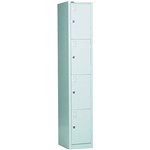 GO STEEL LOCKER 4 DOOR 305 X 455 X 1830MM SILVER GREY