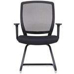 RAPIDLINE HARTLEY VISITOR CHAIR CANTILEVER MEDIUM MESH BACK ARMS BLACK