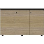 RAPID INFINITY DELUXE 3 SWING DOOR CUPBOARD 1500 X 450 X 730MM NATURAL OAK LAMINATE BLACK RIGID EDGING