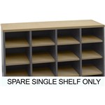 RAPID WORKER PIGEON HOLE UNIT ADDITIONAL SHELF 236 X 356MM NATURAL OAK