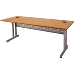 RAPID SPAN C LEG DESK WITH METAL MODESTY PANEL 1200 X 700MM BEECHSILVER
