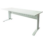 RAPID SPAN DESK WITH METAL MODESTY PANEL 1200 X 700 X 730MM WHITEWHITE