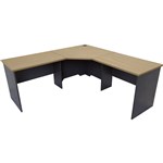 RAPID WORKER CORNER WORKSTATION COMPLETE 1500 X 1500 X 600MM OAKIRONSTONE