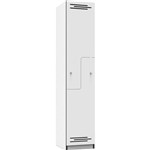 RAPIDLINE MELAMINE LOCKER 2 STEP DOOR 1850 X 380 X 455MM NATURAL WHITEBLACK EDGING