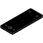 RAPIDLINE SHUSH30 SCREEN PLATE L SHAPE BLACK