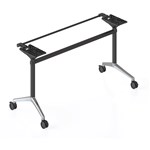 RAPIDLINE TYPHOON FLIP TABLE FRAME TO SUIT 2100MM W TABLE TOPS BLACK PC POLISHED ALUMINIUM FRAME