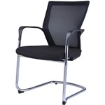 RAPIDLINE WMCC VISITOR CHAIR CANTILEVER MEDIUM MESH BACK ARMS BLACK