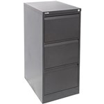GO STEEL FILING CABINET 3 DRAWERS 460 X 620 X 1016MM GRAPHITE RIPPLE