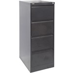 GO STEEL FILING CABINET 4 DRAWERS 460 X 620 X 1321MM BLACK RIPPLE