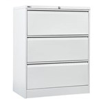 GO LATERAL FILING CABINET 3 DRAWER HEAVY DUTY 1016 X 900 X 473MM WHITE CHINA