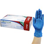 UNIVERSAL CHOICE VINYL GLOVES LARGE BLUE BOX 100