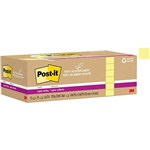 POSTIT 654R12SSCY SUPER STICKY NOTES 76 X 76MM RECYCLED CANARY YELLOW PACK 12