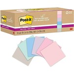 POSTIT 654R12SSNRP SUPER STICKY NOTES 76 X 76MM RECYCLED WANDERLUST PASTELS PACK 12