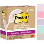 POSTIT 654R5SSNRP SUPER STICKY NOTES 76 X 76MM RECYCLED WANDERLUST PASTELS PACK 5