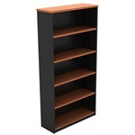 OM OPEN BOOKCASE 900 X 320 X 1800MM CHERRYCHARCOAL