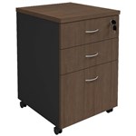 OM PREMIER MOBILE PEDESTAL 3DRAWER LOCKABLE 468 X 510 X 685MM REGAL WALNUTCHARCOAL