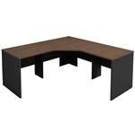 OM PREMIER CORNER WORKSTATION 1800 X 1800 X 700MM REGAL WALNUTCHARCOAL