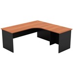 OM RADIAL WORKSTATION 1800 X 1800 X 700MM CHERRYCHARCOAL