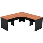 OM CORNER WORKSTATION 1500 X 1500 X 600MM CHERRYCHARCOAL