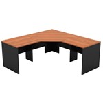 OM CORNER WORKSTATION 1800 X 1800 X 700MM CHERRYCHARCOAL