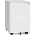 OM METAL MOBILE PEDESTAL 3DRAWER LOCKABLE 390 X 500 X 600MM WHITE