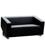 CUBE SOFA LOUNGE TWO SEATER BLACK
