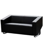 CUBE SOFA LOUNGE THREE SEATER BLACK