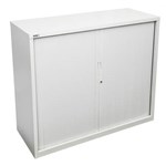 GO STEEL TAMBOUR DOOR CABINET 2 SHELVES 1016 X 900 X 473MM WHITE CHINA