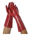 GLOVES 400MM OATES LIQUID RESISTANT LONG ARM RED MEDLARGE