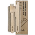 BIOPAK WOODEN CUTLERY SET PACK 100