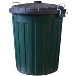 ITALPLAST GARBAGE BIN WITH LID 55 LITRE GREENBLACK