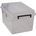 ITALPLAST STORAGE BOX WITH LID 30 LITRE CLEAR