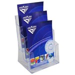 ITALPLAST BROCHURE HOLDER 3TIER A4 CLEAR