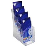ITALPLAST BROCHURE HOLDER 4TIER DL CLEAR