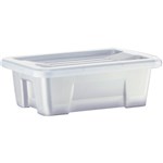 ITALPLAST STORAGE MODULAR STORAGE BOX WITH LID 1 LITRE GRAPHITE