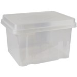 ITALPLAST FILE STORAGE BOX 32 LITRE CLEARCLEAR LID