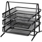 ITALPLAST WIRE MESH DOCUMENT TRAY 3TIER A4 BLACK