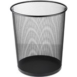 ITALPLAST WIRE MESH TIDY BIN ROUND 14 LITRE BLACK